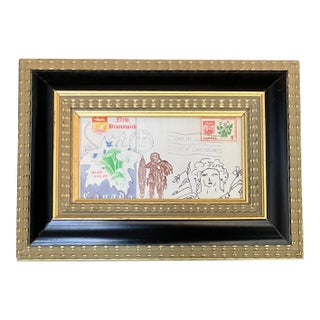 Contemporary Original Judy Henn Abstract Pen & Ink Drawing “First Day Violet” For Sale