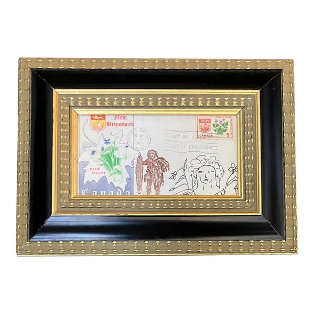 Contemporary Original Judy Henn Abstract Pen & Ink Drawing “First Day Violet” For Sale