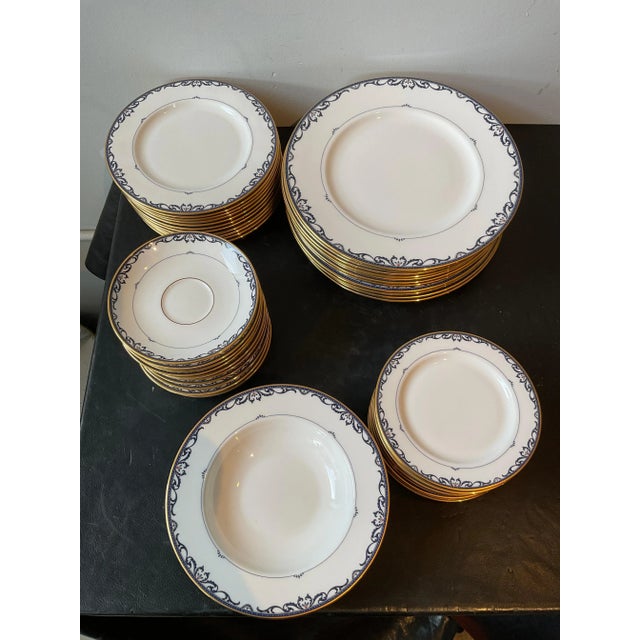 Ceramic Early 21st Century Lenox Royal Scroll Dinnerware Set - 67 Pieces For Sale - Image 7 of 10