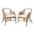 Pair of McGuire Style Organic Modern Rattan Barrel Chairs For Sale