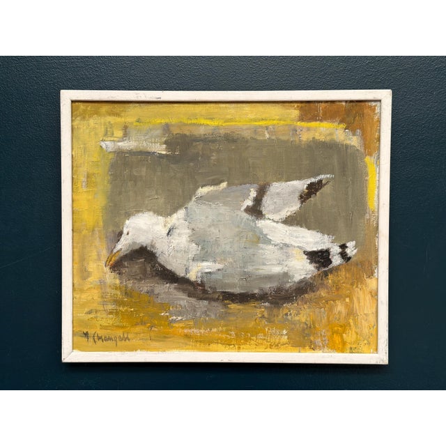 Ingeborg Stragnell, Seagull, 1960s, Oil Painting on Canvas, Framed For Sale - Image 15 of 18