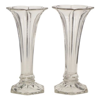 Art Deco Luxval Americain Vases from Val Saint Lambert, 1935, Set of 2 For Sale