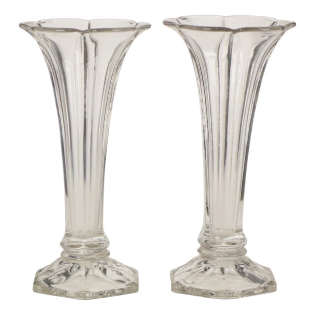 Art Deco Luxval Americain Vases from Val Saint Lambert, 1935, Set of 2 For Sale
