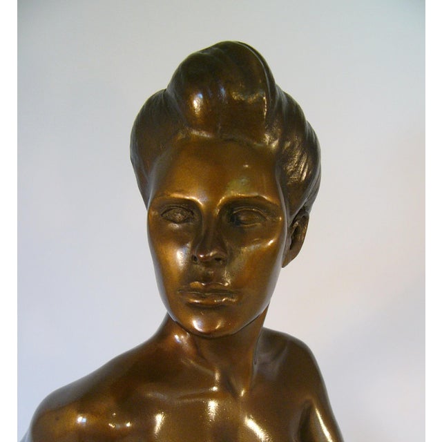 Late 20th Century Bronze Sculpture "Daydreaming" For Sale In San Diego - Image 6 of 7