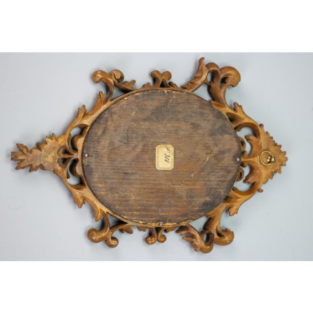 Late 19th Century Carved Walnut Oval Picture Frame, France, 1890s For Sale - Image 16 of 18