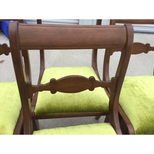 1930s Americana Charlotte Chair Co Walnut Dining Chairs ...