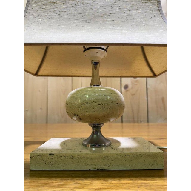 Table Lamp in Travertine For Sale - Image 3 of 7