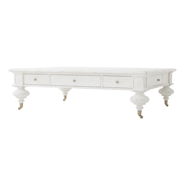 Century Furniture Grand Oak Cocktail Table - White For Sale