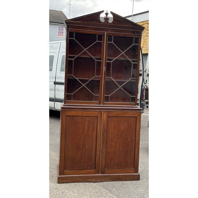 Georgian Astragal Glazed Bookcase in Mahogany For Sale - Image 14 of 18