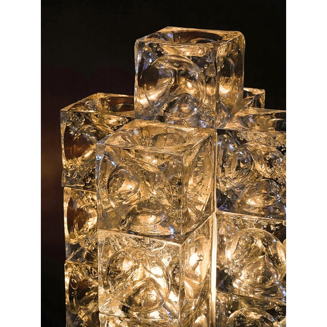 Poliarte Sculptural Lamp in Glass Cubes attributed to Albano Poli for Poliarte, 1960s For Sale - Image 4 of 8