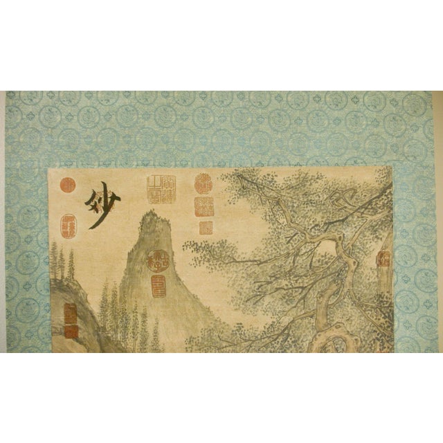 Chinese Early 20th Century Chinese Landscape Scroll For Sale - Image 3 of 11