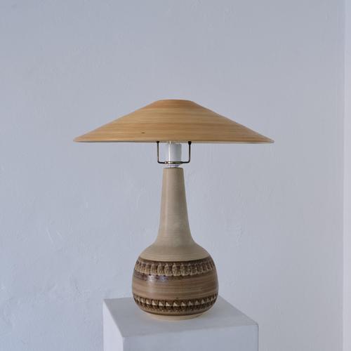 Brown Stoneware Table Lamp from Søholm, Denmark, 1960s For Sale - Image 8 of 8