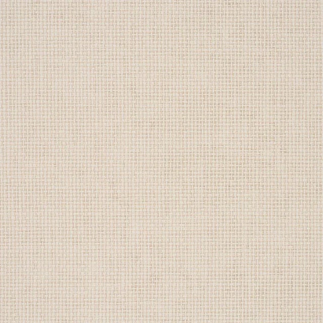 SAMPLE - Schumacher Paperweave Vinyl Wallpaper In Alabaster For Sale