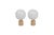 Contemporary White Porcelain Ball Lamp Finials - a Pair For Sale - Image 3 of 3