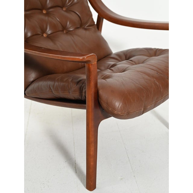 Danish Armchairs in Brown Leather from JM Birking, 1960s, Set of 2 For Sale - Image 14 of 16