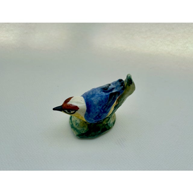 Cornflower Blue Stangl Birds "Nuthatch" Glazed Pottery Figurine For Sale - Image 8 of 14