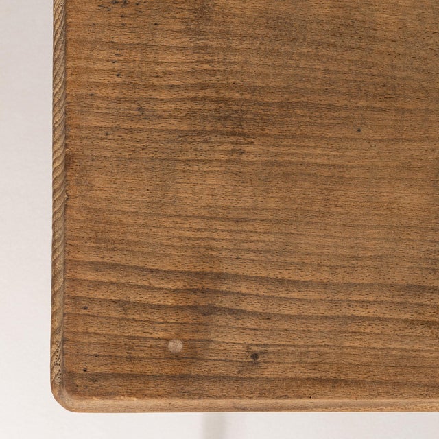 1900-1909 France Weathered Honey Oak Carved Oak Console Table For Sale - Image 10 of 10
