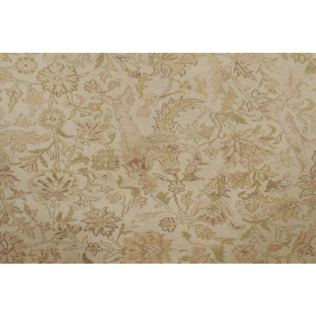 Traditional Vintage Turkish Oushak Floral Rug in Soft Ivory, Gold & Beige Hues - Rug & Kilim For Sale - Image 3 of 7
