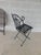 Black Vintage French Style Wrought Iron Outdoor Dining Bistro 3 Piece Set "B" For Sale - Image 8 of 15