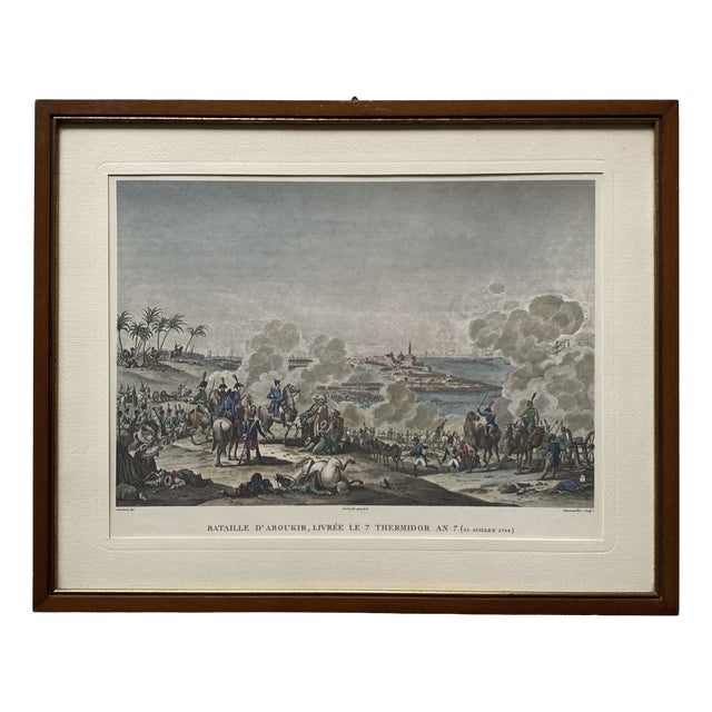 Dequévauviller After Swebach, Battle of Aboukir, 1800s, Engraving For Sale