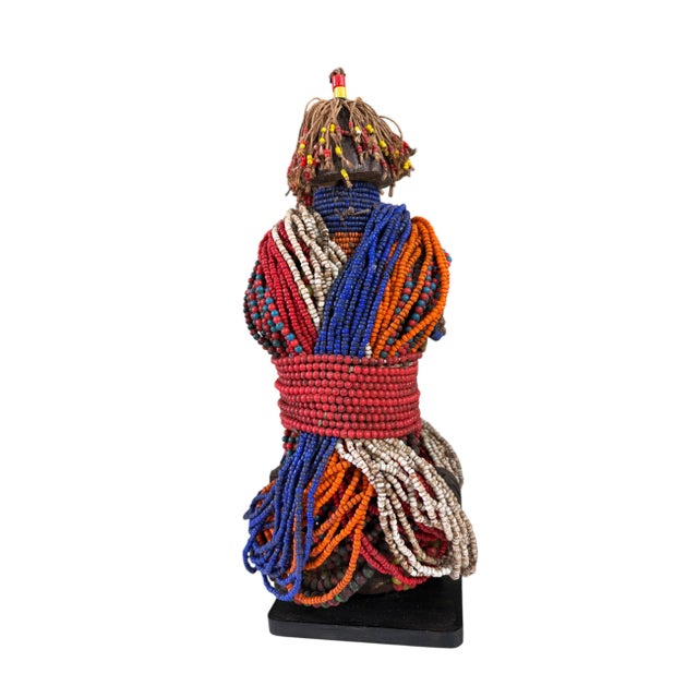 #1227 Vintage African Beaded Fali Fertility Doll Cameroon 11" H For Sale In New York - Image 6 of 9