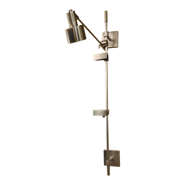 Arteriors Modern Satin Nickel Art Ajustable Wall Sconce For Sale