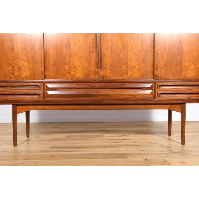 Mid-Century Danish High Sideboard in Teak, 1960s For Sale - Image 16 of 18