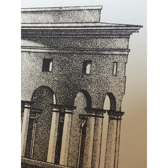 1989 Architectural Rendering Poster of Ledoux Rotunda Villette Printed France For Sale - Image 4 of 12