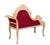 Louis XVI Red Velvet Hall Sofa, France, 1950s For Sale - Image 9 of 12