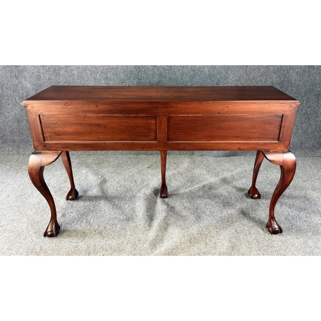 Vintage Chippendale Style Mahogany Five-Drawer Sideboard For Sale In Raleigh - Image 6 of 11