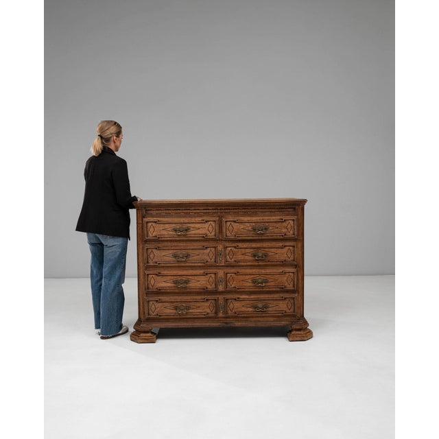 19th Century France Baroque Tan Wood Chests of Drawers For Sale - Image 11 of 11