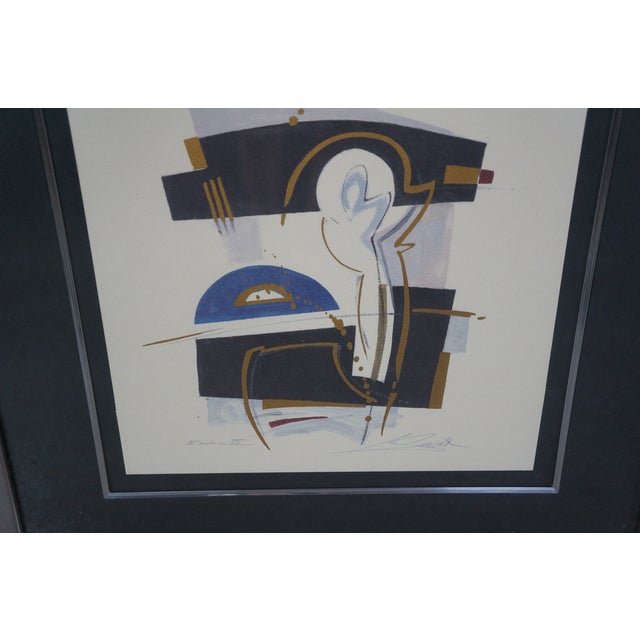Wood Late 20th Century Set of 4 Alfred Gockel Emotion I-Iv Hand Signed Abstract Lithographs Framed For Sale - Image 7 of 11