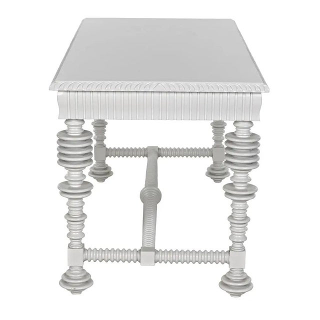 Not Yet Made - Made To Order Portuguese Desk, Small, Solid White For Sale - Image 5 of 5