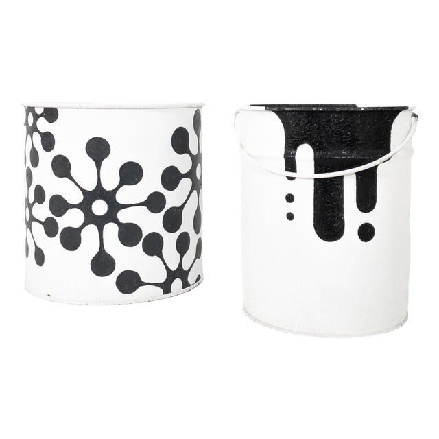 Storage Barrels in Metal, 2011, Set of 2 For Sale