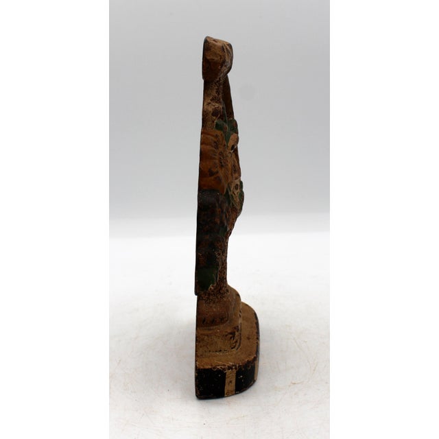 Late 19th Century Basket of Flowers Cast Iron Doorstop For Sale - Image 4 of 6