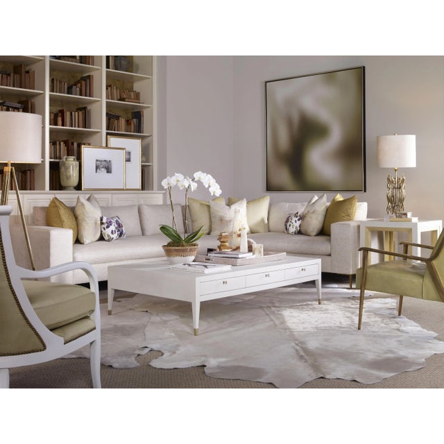 This piece is available only as shown, and will ship in 2-3 weeks. Traditional form wrapped in a striking faux shagreen...