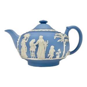Vintage Mid Century 1960s Wedgwood Jasperware Sacrifice Teapot