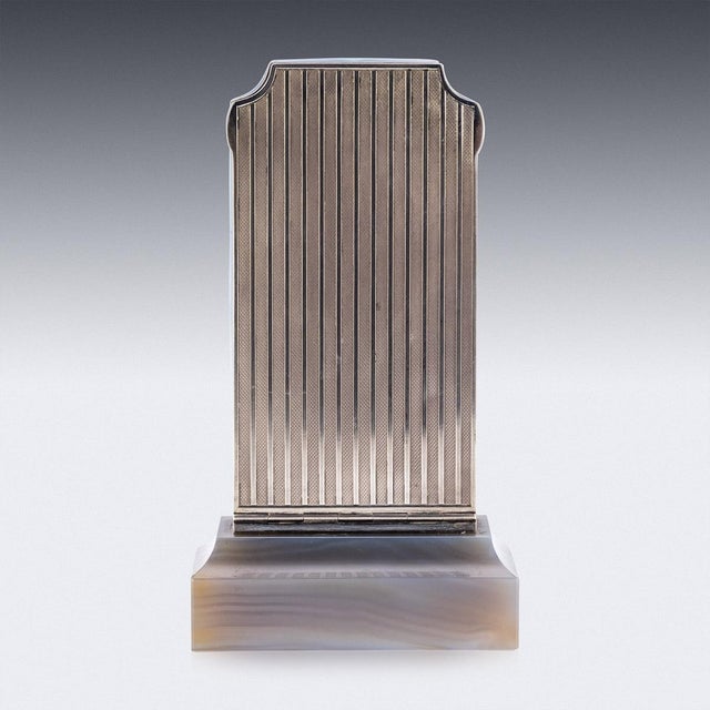 Metal Swiss Silver and Guilloche Enamel Travel Clock, 1900s For Sale - Image 7 of 18