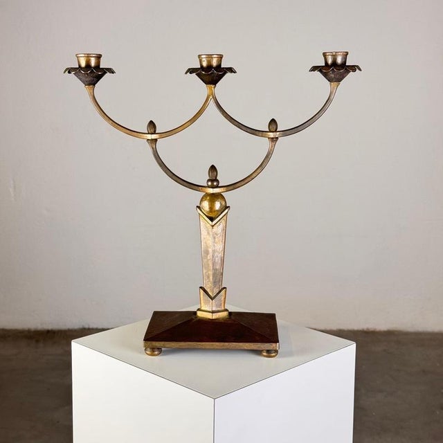 Secessionist Four-Candle Candelabra, Vienna, 1900s For Sale - Image 4 of 18