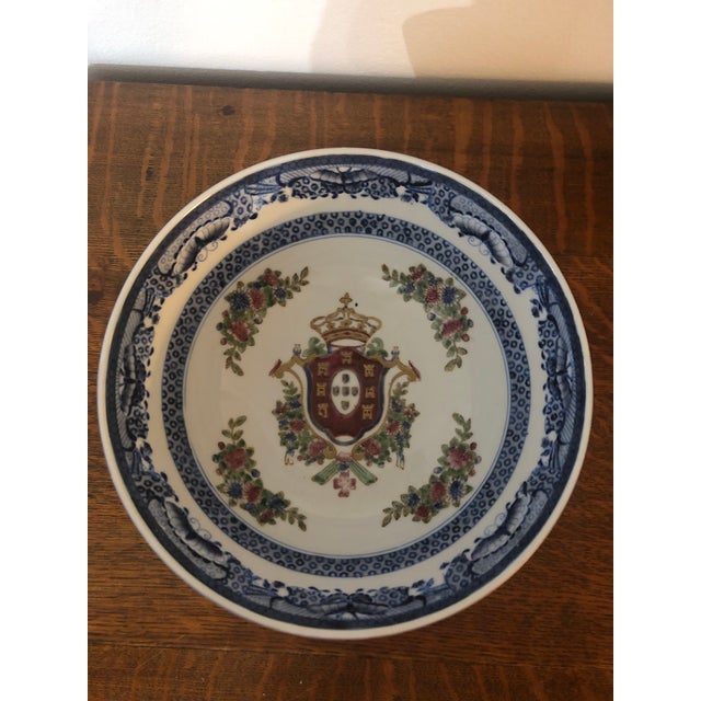 1980’s Oriental Accents Armorial Bowl Chairish