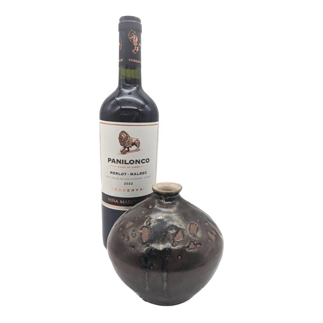 Ceramic 1975 Artist Signed Glazed Stoneware Bud Vase For Sale - Image 7 of 11