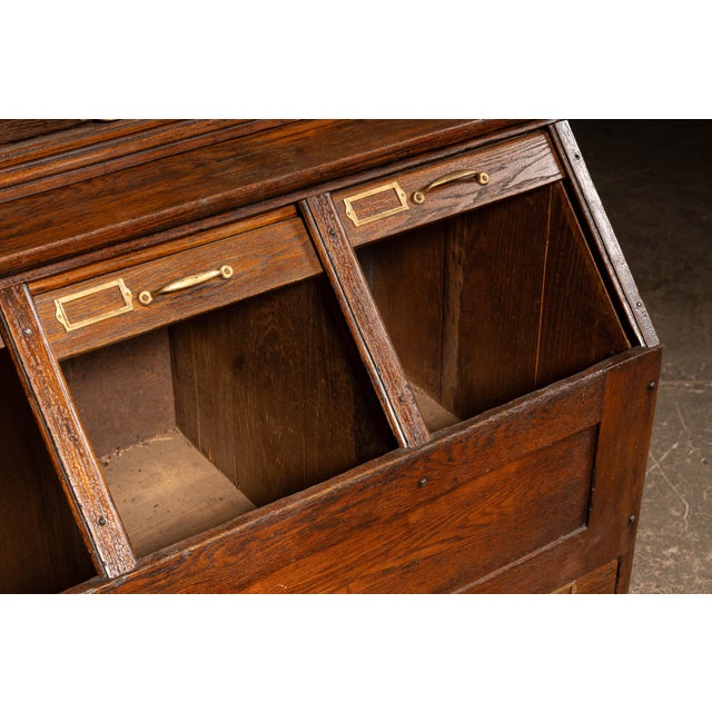 Early 20th Century Oak Parts Cabinet by W. C. Heller For Sale - Image 11 of 16