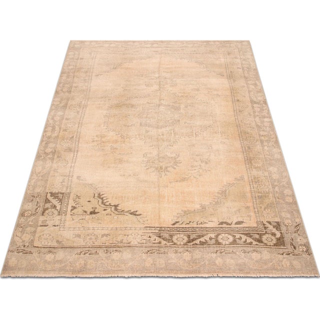 1960s 1960s Turkish Oushak Rug For Sale - Image 5 of 5