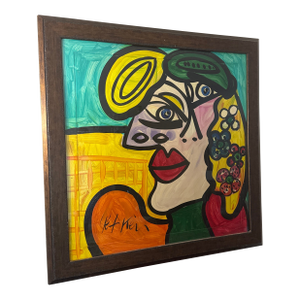1970s Abstract Peter Keil Original Framed Painting