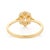 Vintage-Inspired Natural Yellow Diamond Cluster Engagement Ring 14k Gold Size 4 For Sale - Image 11 of 17