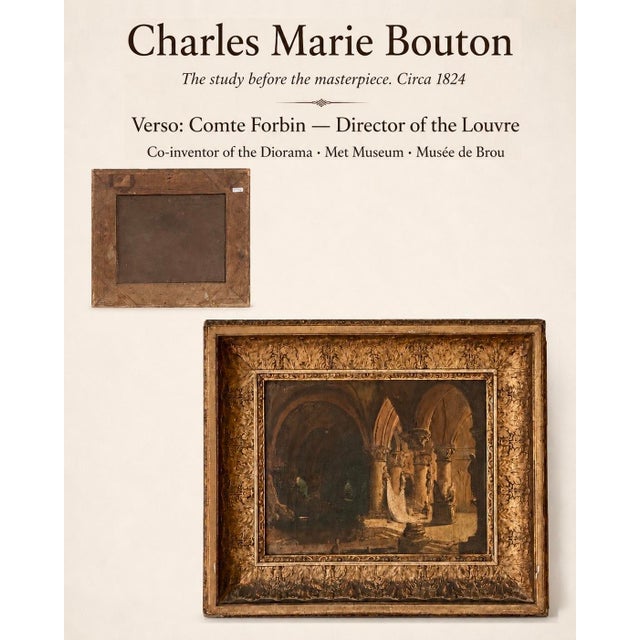 Charles Marie Bouton. Circa 1824. “Salle Souterraine” - Publicly Documented on Wikimedia Commons For Sale - Image 4 of 4