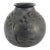 Large Mexican Black on Black Pottery Olla Signed by Jesus Pina 20thC For Sale