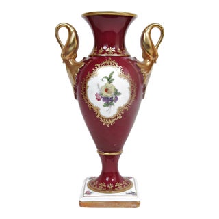 Kaiser Comtesse West German Porcelain Swan Handle Vase For Sale