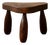 French Brutalist Wooden Tripod Stool in Oak, 1950s For Sale