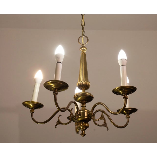 Vintage Brass Chandelier Signed Sciolari, Model 526, 1950s For Sale - Image 9 of 12